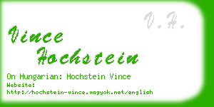 vince hochstein business card